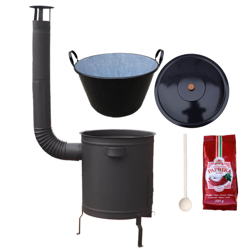 Zabíjačkový smaltovaný kotol 70 L + nerezová kotlina 1,5 mm 50 cm STRONG EXCLUSIVE